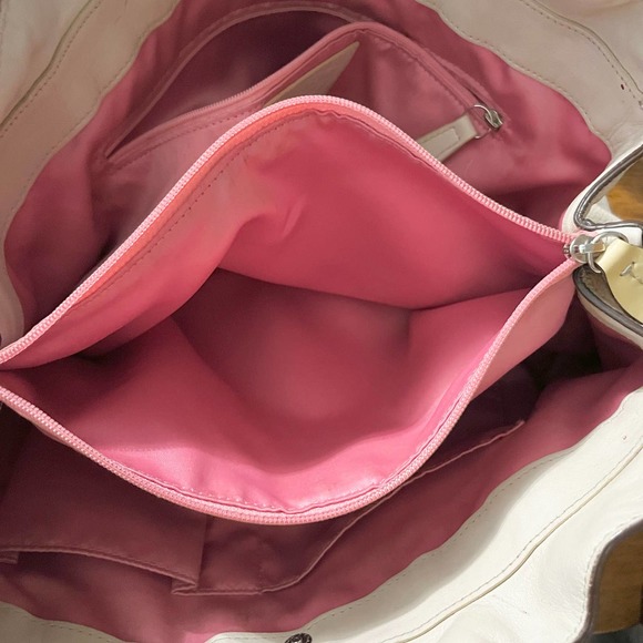 COACH Penelope Cream Off White Handbag Satchel Tote Shoulder Bag Silver Hardware - Picture 10 of 12